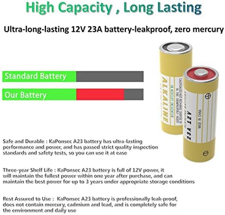 KaPonsec 5 опаковки алкални батерии L1028F 23A 12 Волта за фенове и дистанционно управление