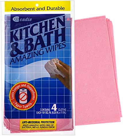 Салфетки Cadie за кухня и баня Amazing Wipes - Впитывающая и множество кърпа за миене, сушене, изсушаване на повърхности в банята или кухнята | За почистване на мивки, плочки,