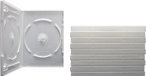 (10) Бели 14-миллиметровые калъфи за DVD-та - капацитет 2 диска с кафява черупка - DV2R14WH