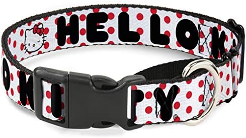 Нашийник за кучета с марка Martingale с катарама - Hello Kitty В Грах, Бял /Червен / Черен