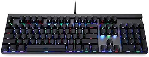 Teerwere Преминете геймърска клавиатура От страна на печата е 104 клавиша RGB Механичен прекъсвач геймърска клавиатура Пълноцветен