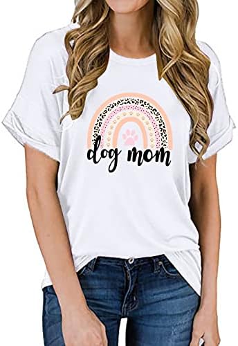 OVERMAL/ Дамски Тениски на Мама Life, Тениски С Графичен Дизайн, Забавни Тениски с Писмото Принтом, Ежедневна Блуза на Ден на Майката