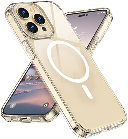 Калъф MILPROX, Съвместим с Magsafe за iPhone 14 Pro Max, Магнитен Прозрачен [Не желтеющий] [Защита Mil-клас], устойчив на удари