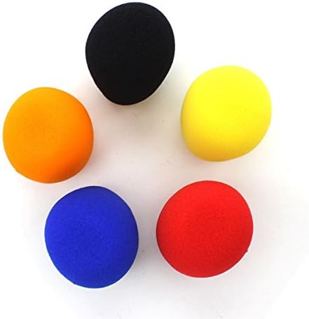 Z ZICOME 5 опаковки поролонового своята практика за микрофон наредба вида на Предното стъкло, Черен, син, оранжев, жълт, Червен