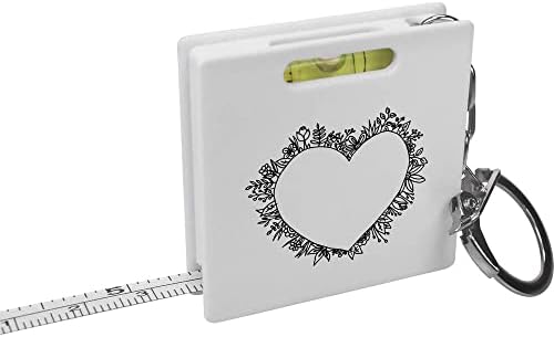 Рулетка за ключове Azeeda Цвете на сърцето /Инструмент за измерване на нивелир (KM00025865)
