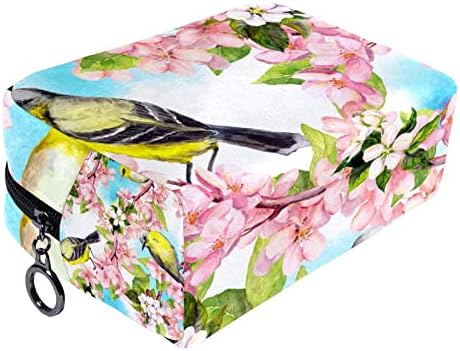 TBOUOBT козметични чанти за Жени, Косметичка За Пътуване, Органайзер За Аксесоари, Пролетен Цъфтеж Птица
