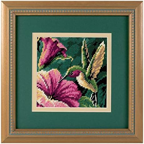 Размери на Комплект за бродиране Цветя zinnias за начинаещи, 5 x 5, Многоцветен, 4