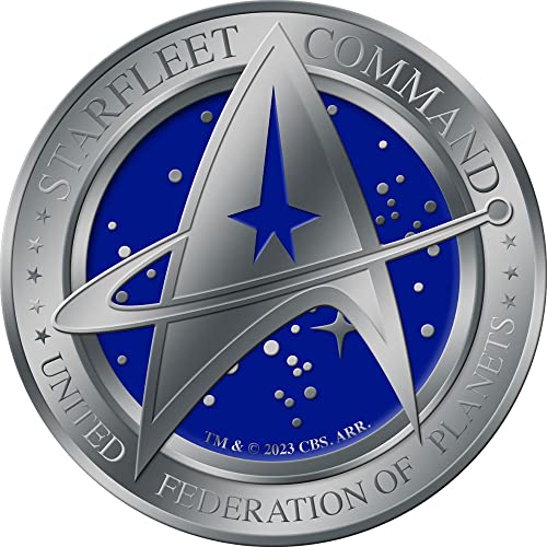 2023 DE Модерна Възпоменателна монета PowerCoin Командването на Звездния флот стар трек 1 Унция Сребърна монета 5 $ Самоа 2023 Антични