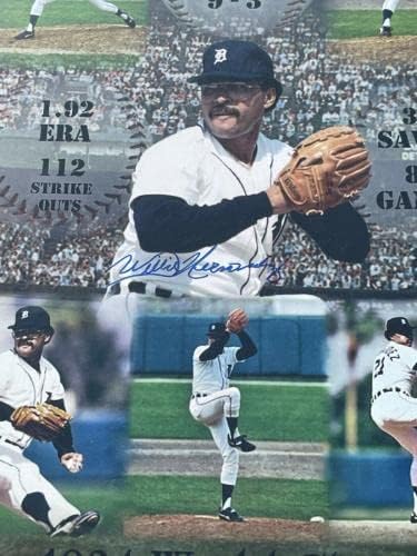 Уили Ернандес Подписа Плакат на Световните серии 1984 Детройт Тайгърс с плакат JSA COA - Снимки на MLB с автограф