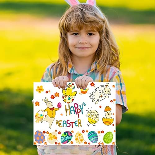 50 Листа Салфетки-великденски Оцветители за деца, Еднократна Подложка от хартия, Хартия за Colorization, Правоъгълни Хартиени Салфетки,