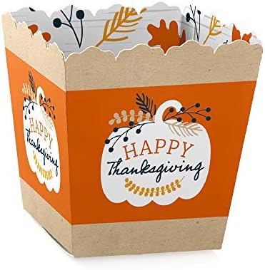 Голяма точка щастие С Деня на Благодарността - Мини Кутийки за подаръци за партита - Кутии с шоколадови бонбони за партита в чест