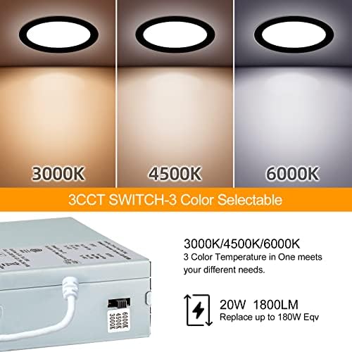 6 Опаковки 8-инчов led вградените осветление с разпределителната кутия ултра-тънък, по избор 3000 До/4500 К / 6000 До 8-инчов led