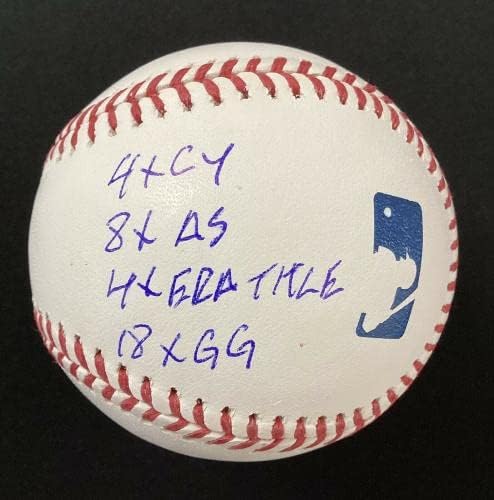 Грег Мэддукс Подписа бейзболен топката RDM Cubs Braves С Автограф СТАТИСТИКА Надписи HOF JSA - Бейзболни топки с автографи