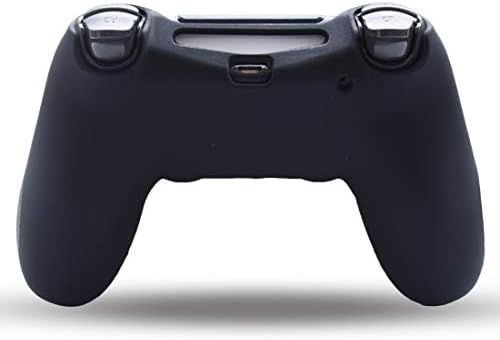 Комплект защитни покривала 2 контролера на PS4 Силиконова обвивка за контролер Playstation 4 / PS4 /Slim / Pro с плъзгане дръжка - 2 етикети със светлинна ивица - 8 дръжки за палеца -