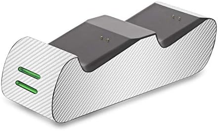 Кожата MightySkins е Съвместим със зарядно устройство за контролер Fosmon Xbox - Бяло въглеродни влакна | Защитно, здрава и уникална