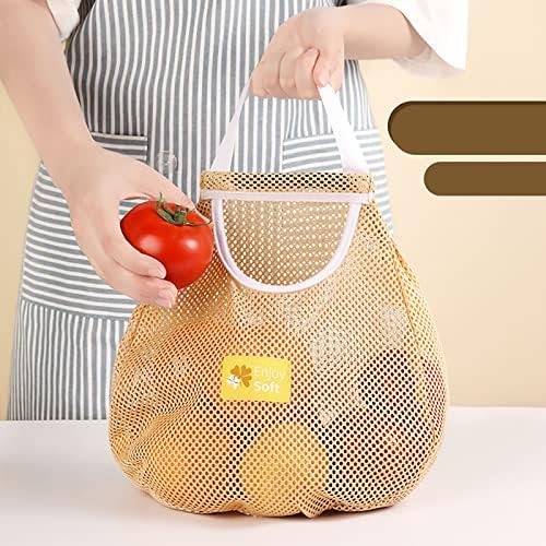 ZDFER Чанта За съхранение с Голям Капацитет Множество Чанта | Mesh Bag за продукти | Подвесное Съхранение | Множество|Моющаяся Памучен
