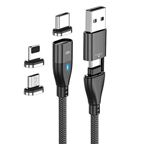 Кабел BoxWave, който е съвместим с Honor 8 (кабел от BoxWave) - Кабел за зареждане MagnetoSnap PD AllCharge (100 W), Кабел за зареждане