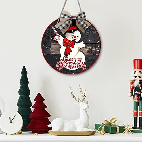 Коледен Снежен човек Лък Дървен Медальон Празнична Парти Декорация на Верандата Подвесное Персонализирани Бижу за Подарък За нов