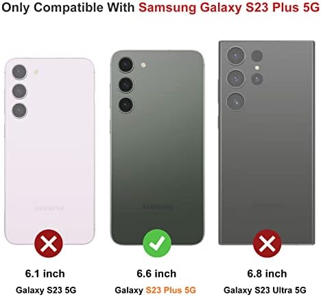 Калъф Anmula за Galaxy S23 Plus - Монтиране калъф Samsung S23 Plus, Гъвкав устойчив на удари Гумен калъф от TPU с тънък дизайн за