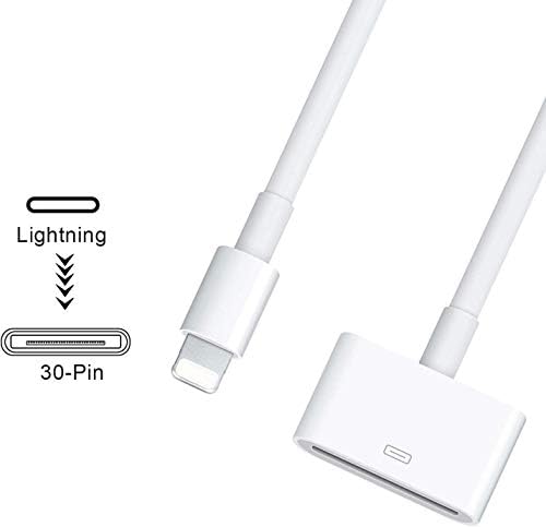 [Сертифициран от Apple Пфи] Адаптер Lightning към 30 контакти за iPhone, конвертор за зареждане и пренос на данни с 8 контакти на