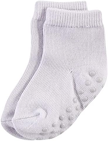 Детски чорапи от памук Посетени by Nature с нескользящим изземване, за защита от падане, обикновен черно-розови, 12-24 месеца