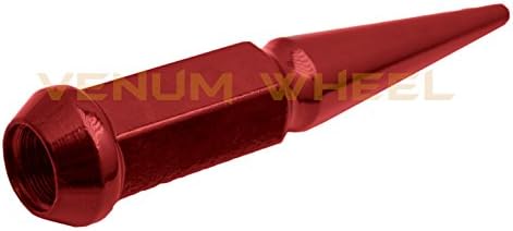 20 Бр 1/2-20 Гайки с червени бодли за определяне на издатини от солидна стомана височина 4.5 инча в комплект гнездо за ключа |Подходящи