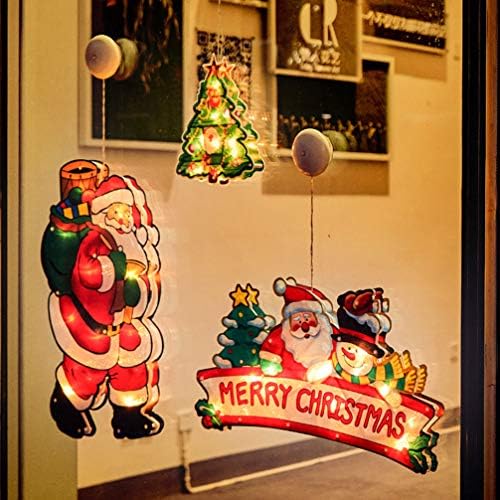 PRETYZOOM лека нощ на Дядо Коледа Лампа Дядо Коледа LED Дядо Коледа led Коледни Светлини, Коледни Украса на прозореца за Коледно