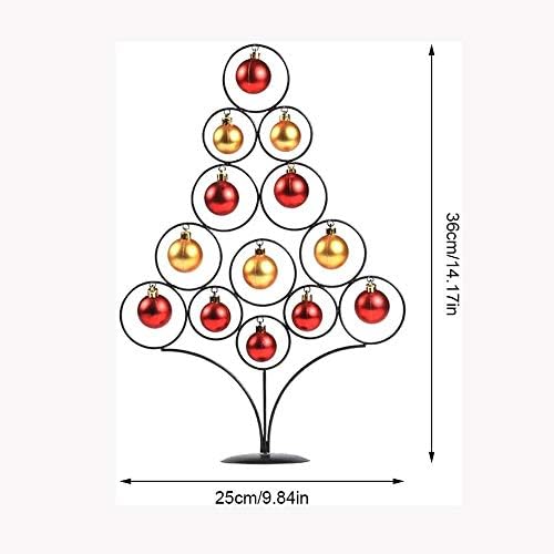 Коледно Дърво от Шиптовой Метална жица с Украса, Желязна Коледно Дърво със Златни и Червени Украшения, Противоударное Украса за Дома Плот