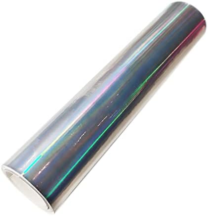 HYANG Холограма преливащи лазерни листове от изкуствена кожа PU, 1 ролка, 12 X 53 (30 cm x 135 см), изкуствена кожа, Много подходящ