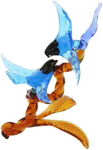 Перца от Муранско стъкло GlassOfVenice на Златисто-Кафяво дърво - Синьо
