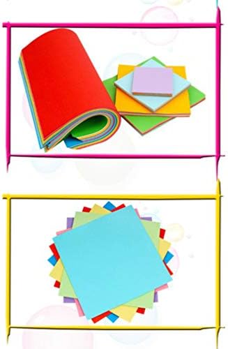 NUOBESTY Kids Оригами 500 Хартия Гънки Оригами Цветна Хартия Оригами Хартия за Бродерия Сгъваема Книга за Деца Момичета Деца (13x13 см) Детска Книга за Бродерия