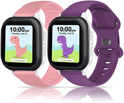 Mingmc 2 опаковки Разноцветни ленти, които са съвместими с каишка за часовник Gizmo, Взаимозаменяеми каишка за часовник Gabb, детски