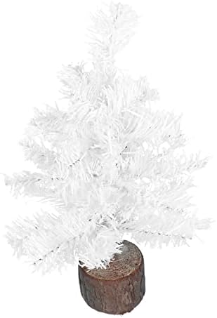 NOLITOY 1 бр. Малка Коледна Елха Начало Декор Изкуствена Бор Бял Декор на Масата Бор Фигурка Бутилка Пискюл Дърво Флокированная