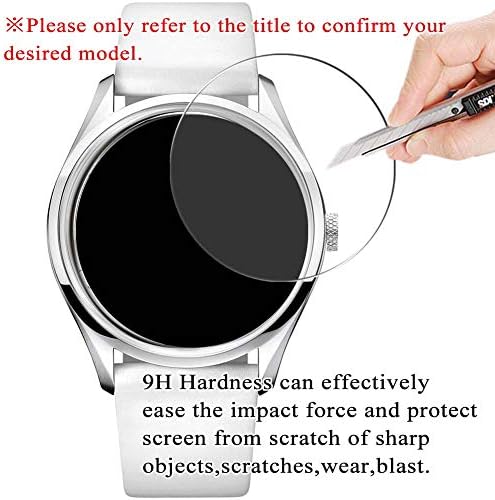 Synvy [3 опаковки] Защитно фолио за екран от закалено стъкло, която е съвместима с фолио EMPORIO ARMANI AR1811 9H Smartwatch Smart