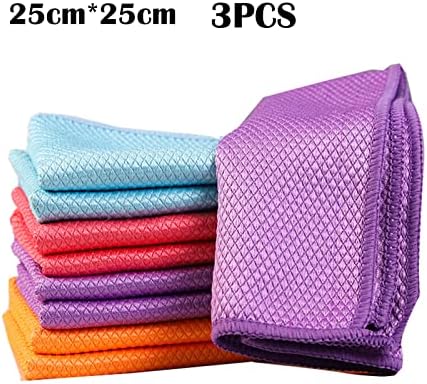 GILIGEGE 3 бр., Различни цветни Кърпи за миене на съдове, чаршафи и кърпи за миене на съдове от микрофибър, кухненски кърпи за хранене