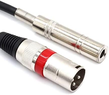 Кабел-адаптер SiYear 6,35 мм, 1/4 Женски-XLR мъжки, кабел за Свързване TS/TRS-XLR 3-пинов с дължина Четвърт от инча (10 фута)