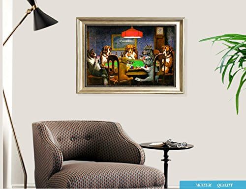 Eliteart-Куче Играят покер, Кассиус Марцеллус Кулидж, Възпроизвеждане на картини с маслени бои, Giclee, Монтиране на Изкуството, платно Размер на кадъра: 26 x 29