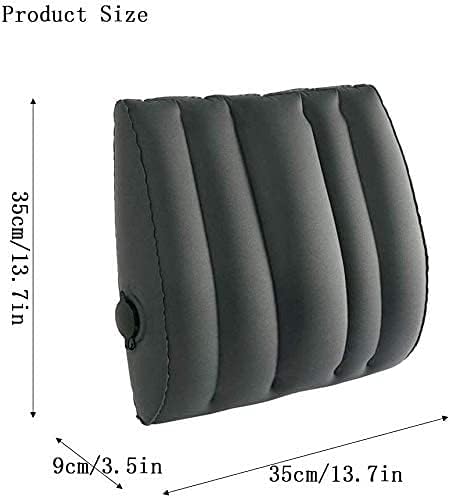 Възглавница за подкрепа на долната част на гърба за офис стол и на облегалката на автомобилни седалки, въздушна Възглавница за облекчаване