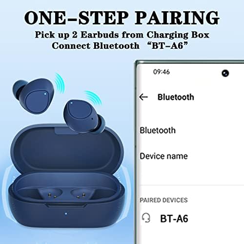Безжични слушалки ACAGET за iPhone 14 Pro Max 13 12 Bluetooth 5.2 Слушалки с Докосване Стерео Слушалки с микрофон Слушалки Andriod